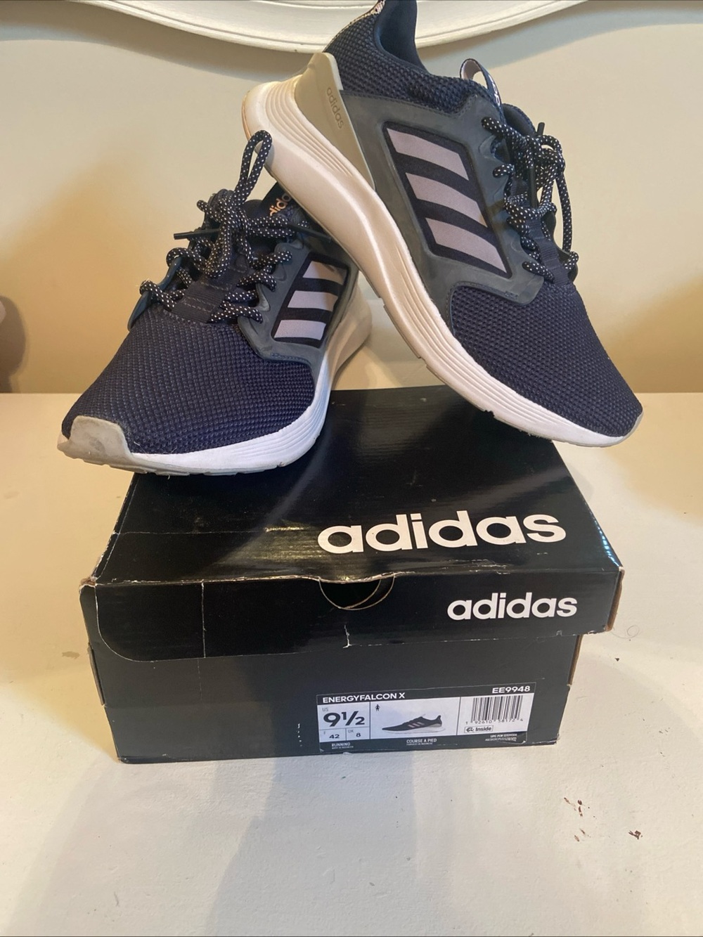 adidas Kids Navy and Light Gray Sneakers